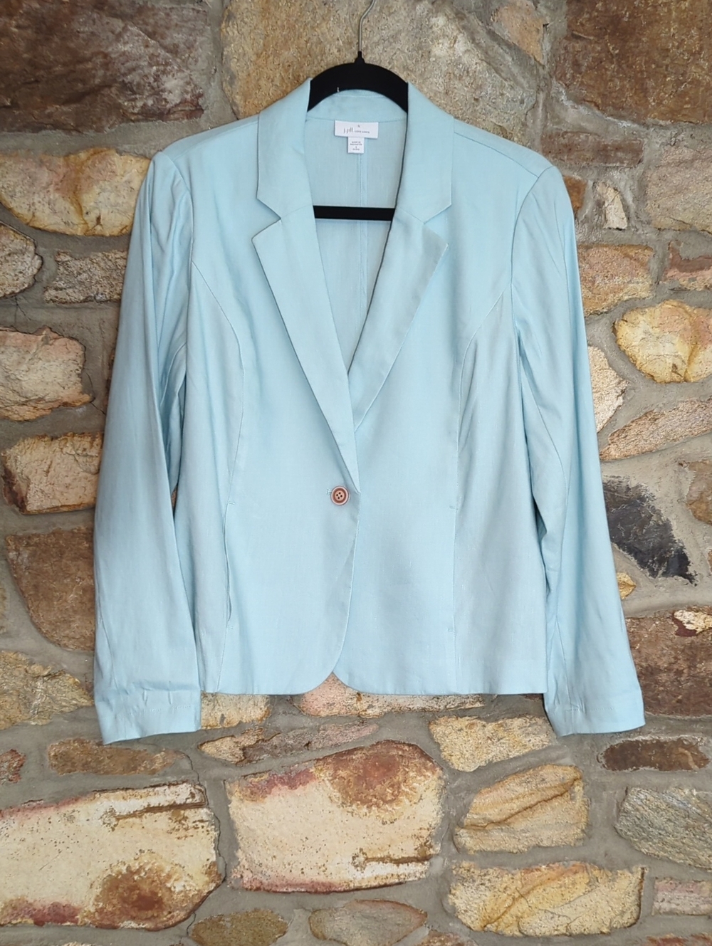J. Jill Love Linen Pale Blue Blazer